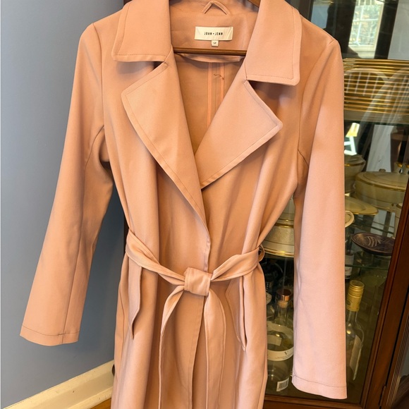 John + Jenn Jackets & Blazers - John + Jenn Dusty Rose Belted Trench Coat